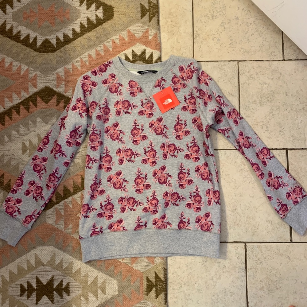 North face floral sweater